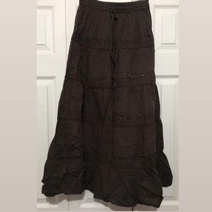 Brown maxi skirt